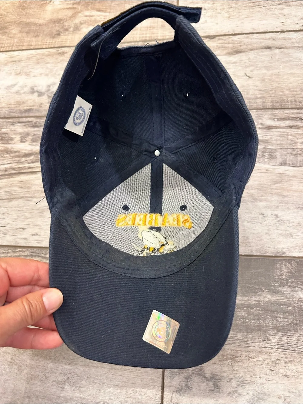 Navy United States Navy Baseball Cap with Yellow Embroidery